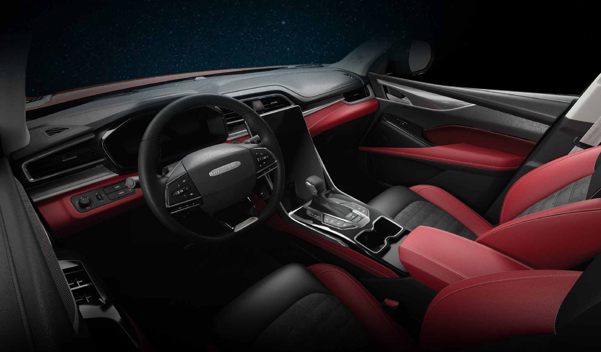 D60 front seats red leather