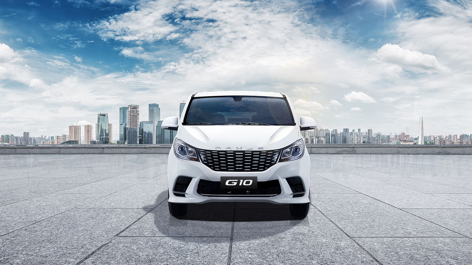 G10 front view white city