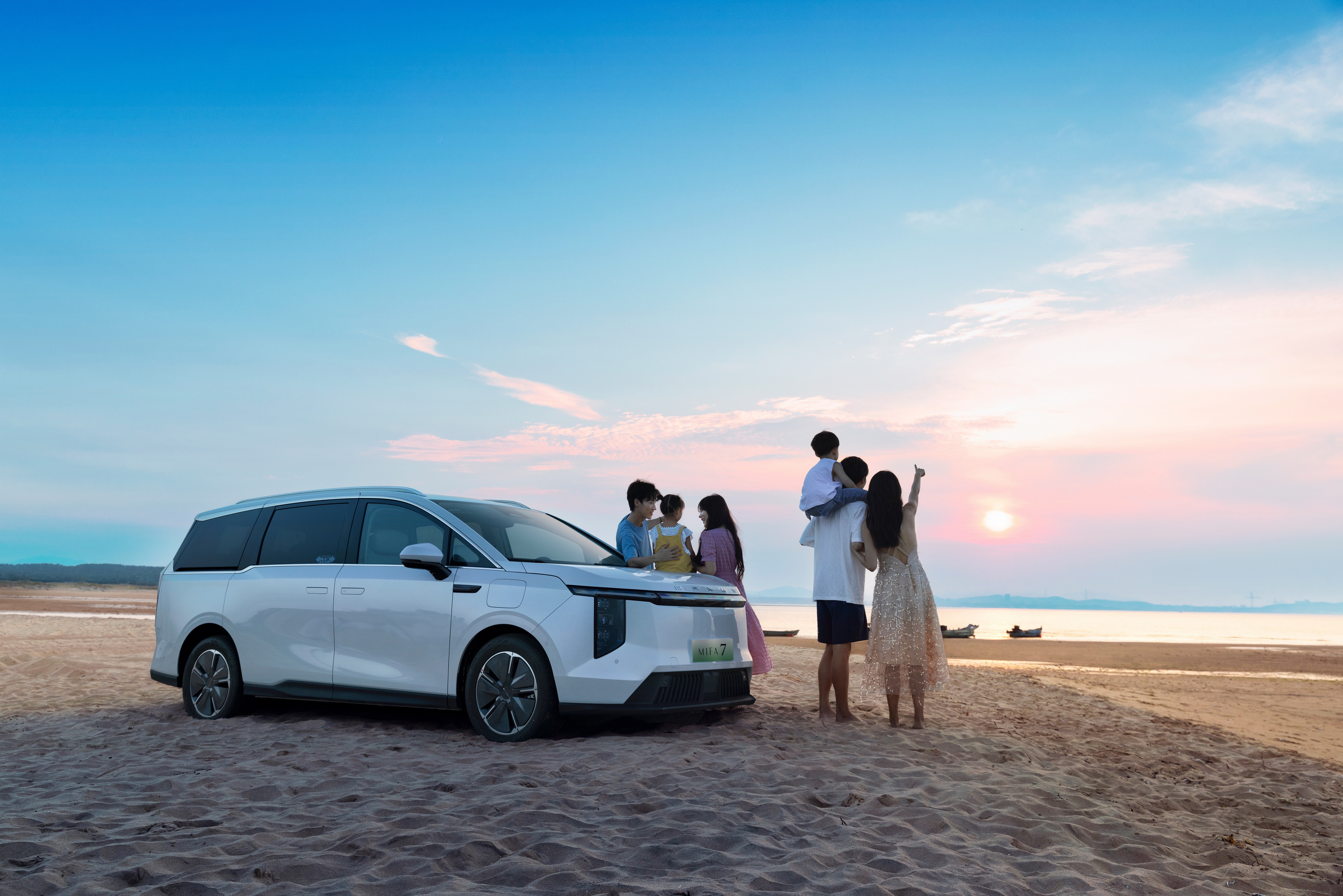 MIFA 7 rear three-quarter beach sunset